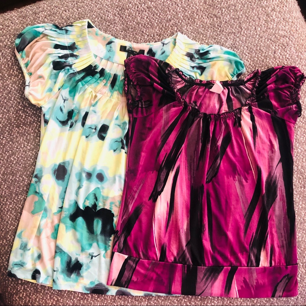 2-pack Watercolor Short-Sleeve Tops